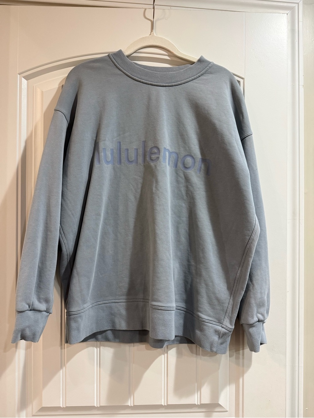Lululemon “Perfectly Oversized Crewneck” in light blue